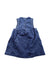 A Blue Sleeveless Dresses from Petit Bateau in size 2T for neutral. (Back View)