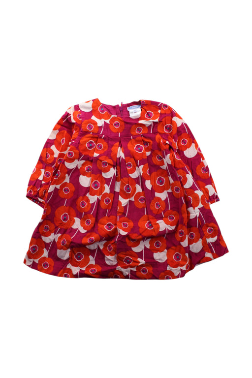 A Red Long Sleeve Dresses from Jacadi in size 3T for girl. (Front View)