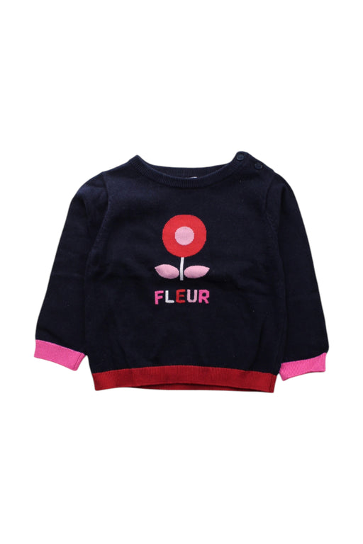 A Black Long Sleeve Tops from Jacadi in size 3T for girl. (Front View)