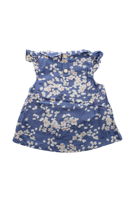 A Blue Sleeveless Tops from Petit Bateau in size 4T for girl. (Back View)