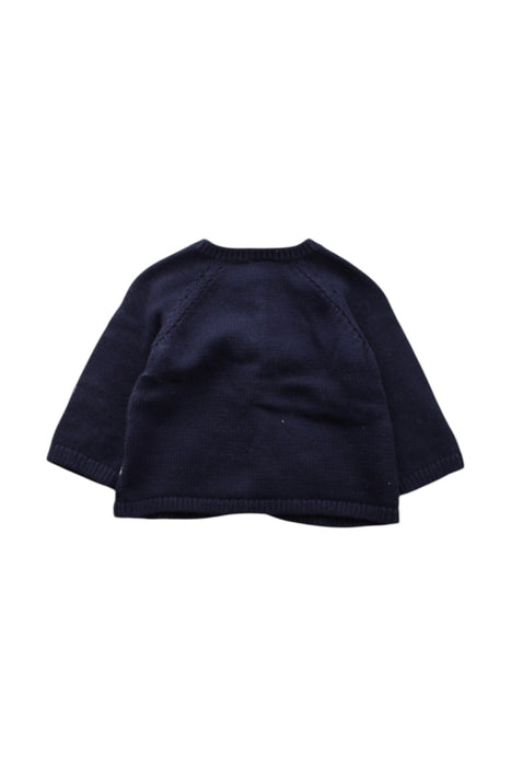 A Navy Cardigans from Petit Bateau in size 6-12M for neutral. (Back View)