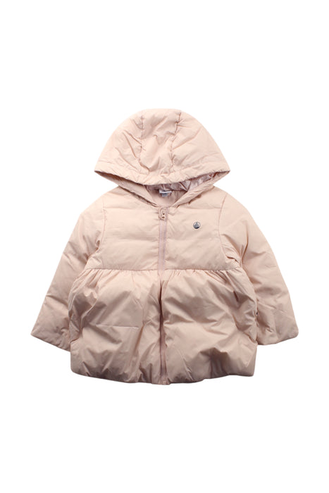 A Peach Puffer/Quilted Coats & Outerwear from Petit Bateau in size 18-24M for neutral. (Front View)