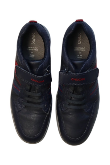A Blue Sneakers from Geox in size 14Y for men. (Back View)