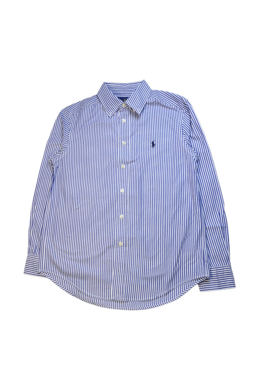 A Blue Long Sleeve Shirts from Polo Ralph Lauren in size 12Y for boy. (Front View)