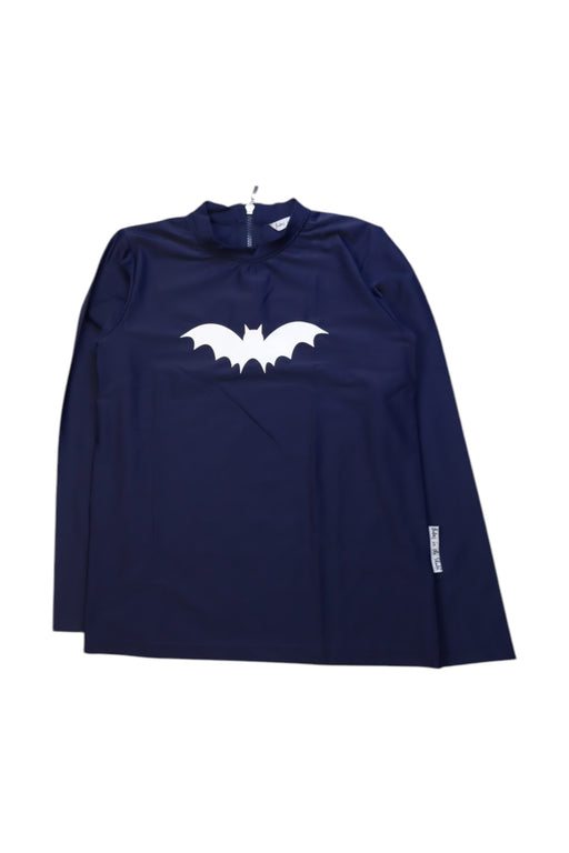 A Navy Rash Guards from Babes in the Shade in size 12Y for neutral. (Front View)