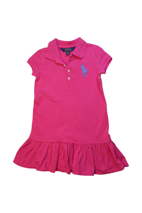 A Pink Short Sleeve Dresses from Polo Ralph Lauren in size 3T for girl. (Front View)