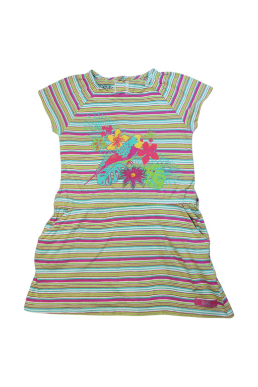 A Multicolour Short Sleeve Dresses from Petits in size 3T for girl. (Front View)