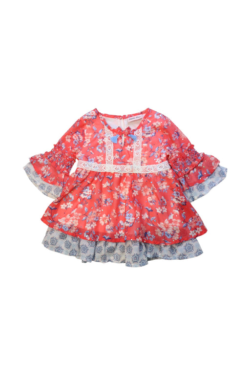 A Multicolour Long Sleeve Dresses from Little Lass in size 2T for girl. (Front View)