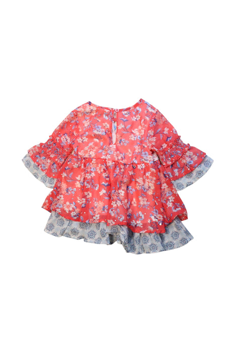 A Multicolour Long Sleeve Dresses from Little Lass in size 2T for girl. (Back View)