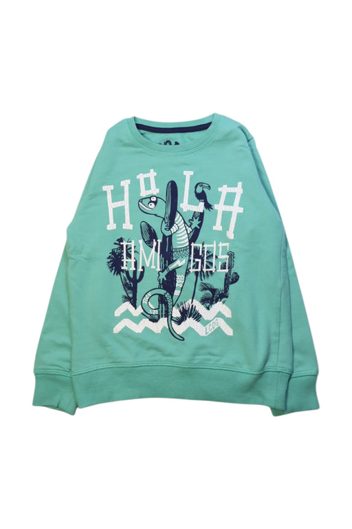A Green Crewneck Sweatshirts from La Compagnie des Petits in size 5T for neutral. (Front View)
