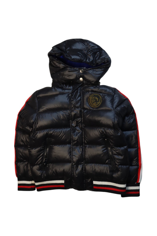 A Black Puffer/Quilted Coats & Outerwear from Diesel in size 5T for boy. (Front View)