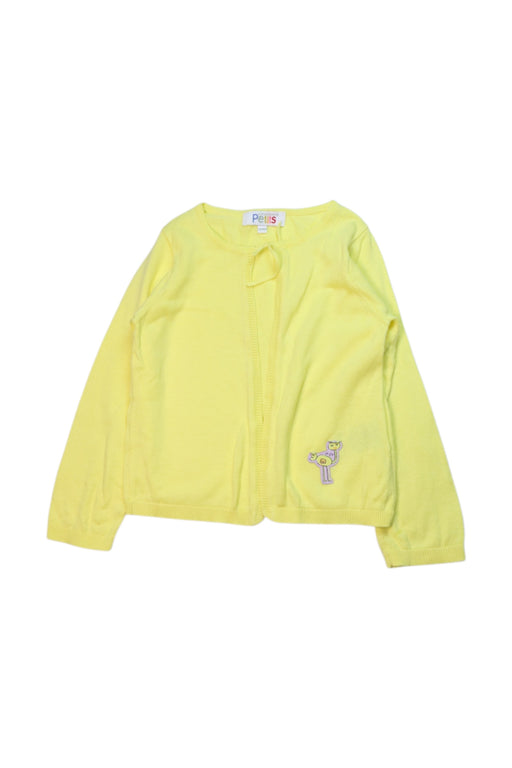 A Yellow Cardigans from Petits in size 18-24M for neutral. (Front View)