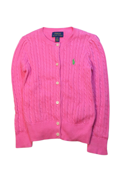 A Pink Cardigans from Polo Ralph Lauren in size 4T for girl. (Front View)