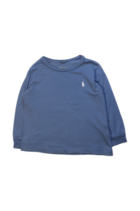 A Blue Long Sleeve T Shirts from Ralph Lauren in size 12-18M for neutral. (Front View)