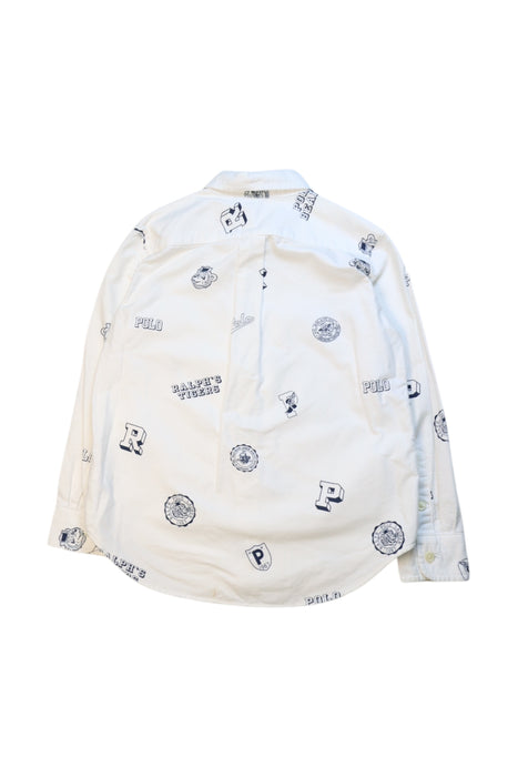 A White Long Sleeve Shirts from Ralph Lauren in size 5T for boy. (Back View)