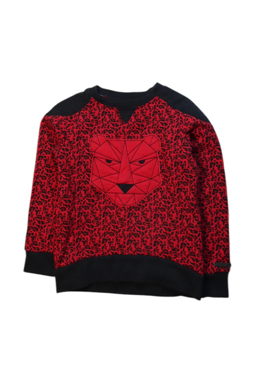 A Red Crewneck Sweatshirts from La Compagnie des Petits in size 3T for boy. (Front View)