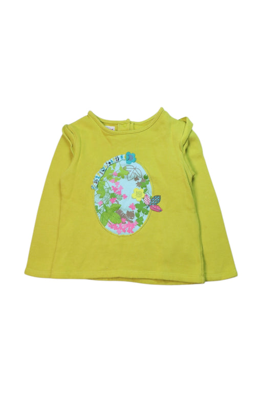 A Yellow Long Sleeve Tops from Petits in size 3T for girl. (Front View)