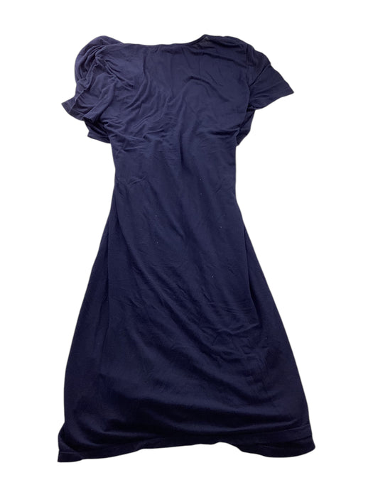 A Navy Short Sleeve Dresses from Mayarya in size XS for maternity. (Back View)