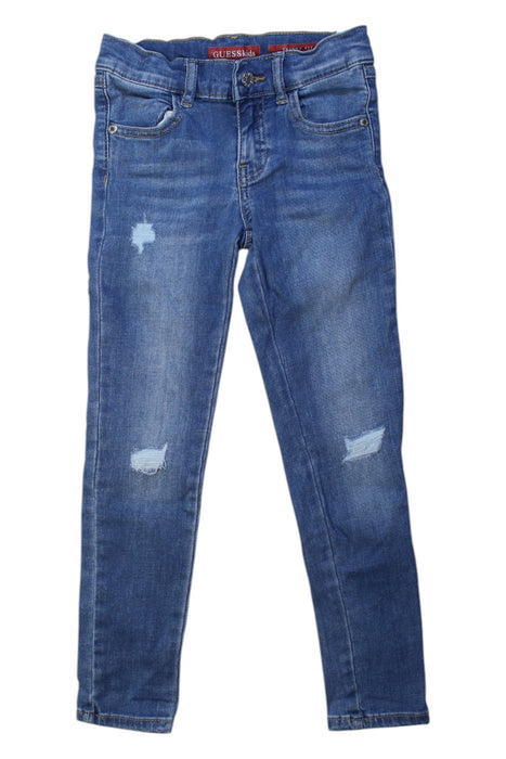 A Blue Jeans from Guess in size 6T for girl. (Front View)