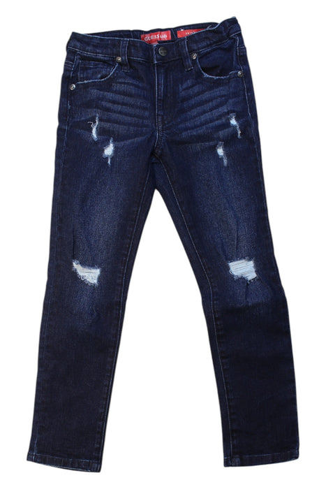 A Navy Jeans from Guess in size 6T for girl. (Front View)