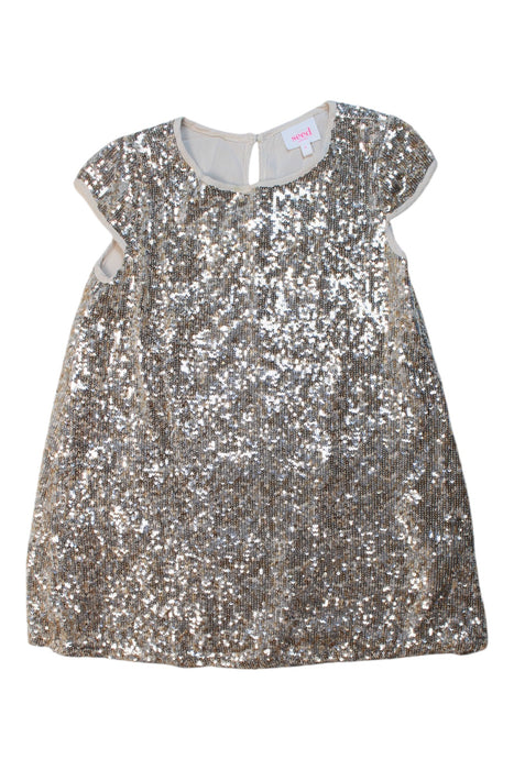 A Silver Sleeveless Dresses from Seed in size 4T for girl. (Front View)