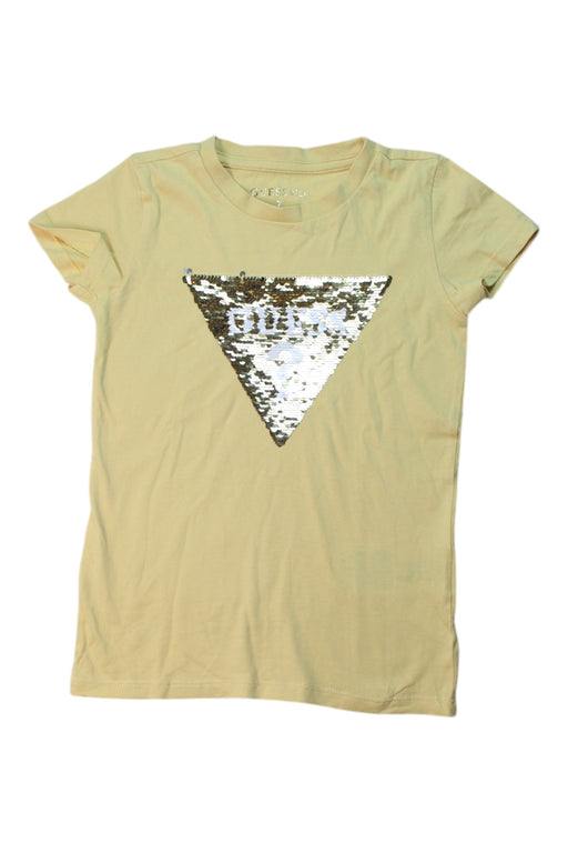 A Beige Short Sleeve T Shirts from Guess in size 7Y for girl. (Front View)
