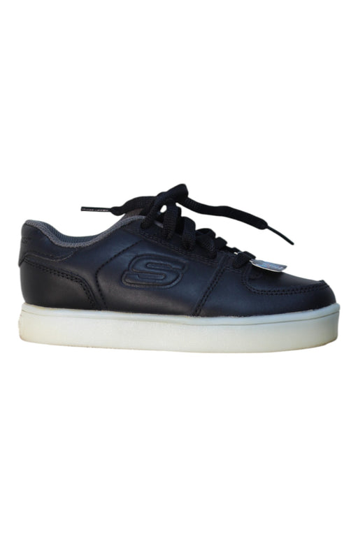 A Black Sneakers from Skechers in size 4T for boy. (Front View)