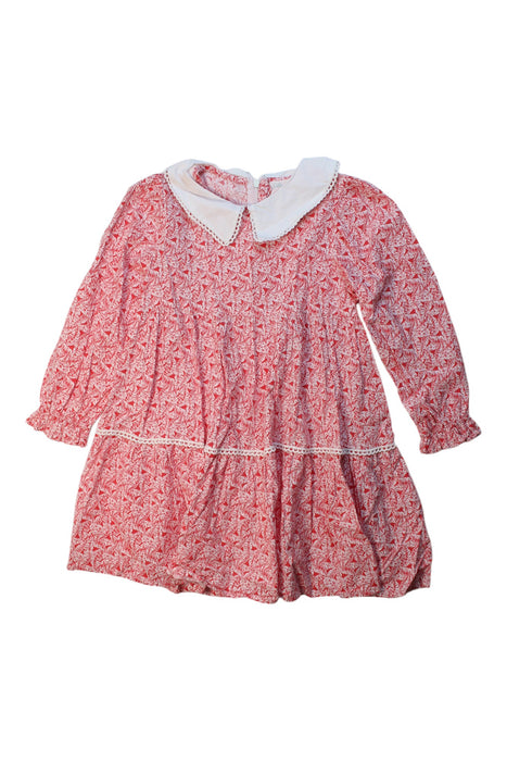 A Pink Long Sleeve Dresses from Felix & Mina in size 7Y for girl. (Front View)