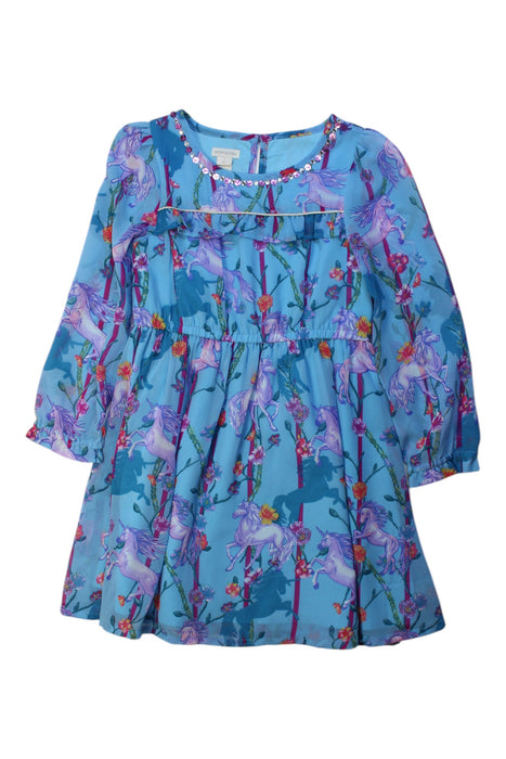 A Multicolour Long Sleeve Dresses from Monsoon in size 7Y for girl. (Front View)