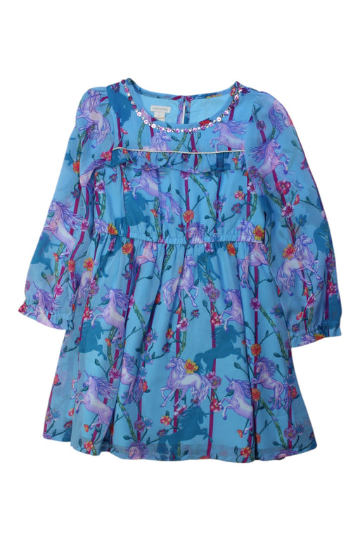 A Multicolour Long Sleeve Dresses from Monsoon in size 7Y for girl. (Front View)