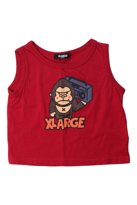 A Red Sleeveless T Shirts from XLARGE Kids in size 2T for boy. (Front View)