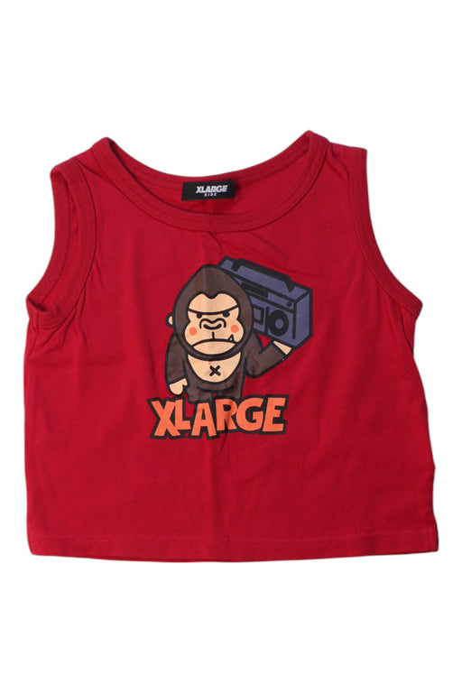 A Red Sleeveless T Shirts from XLARGE Kids in size 2T for boy. (Front View)