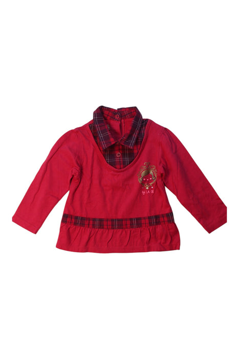 A Red Long Sleeve Tops from La Compagnie des Petits in size 18-24M for girl. (Front View)
