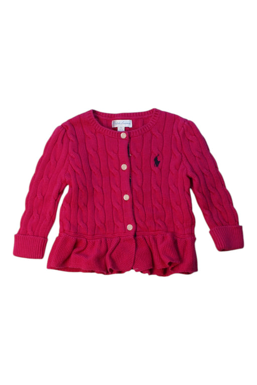 A Pink Cardigans from Ralph Lauren in size 6-12M for girl. (Front View)
