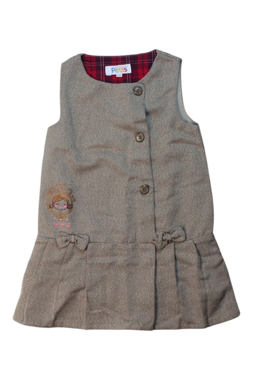 A Beige Sleeveless Dresses from La Compagnie des Petits in size 18-24M for girl. (Front View)