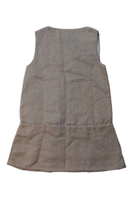 A Beige Sleeveless Dresses from La Compagnie des Petits in size 18-24M for girl. (Back View)