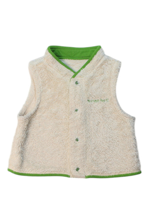 A Beige Outerwear Vests from Mont-bell in size 12-18M for girl. (Front View)
