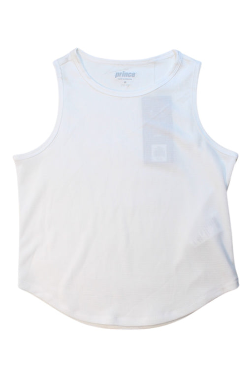 A White Sleeveless Tops from Prince in size 10Y for girl. (Front View)