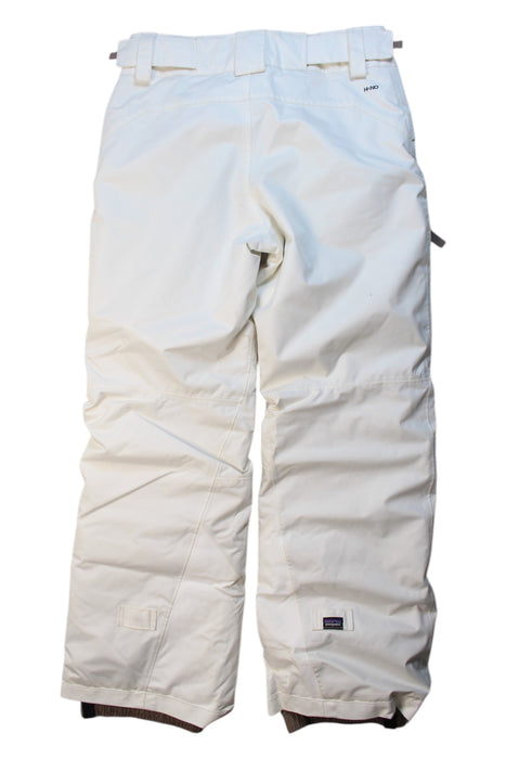 A White Ski Pants & Salopettes from Patagonia in size 10Y for girl. (Back View)