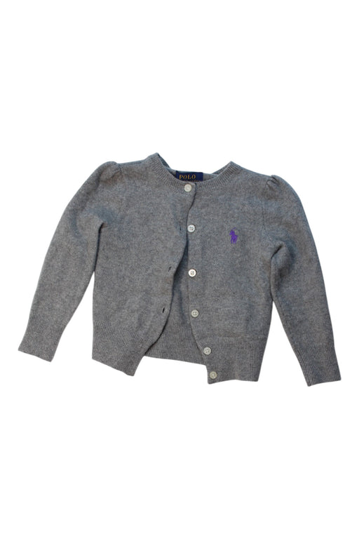 A Grey Cardigans from Polo Ralph Lauren in size 3T for girl. (Front View)
