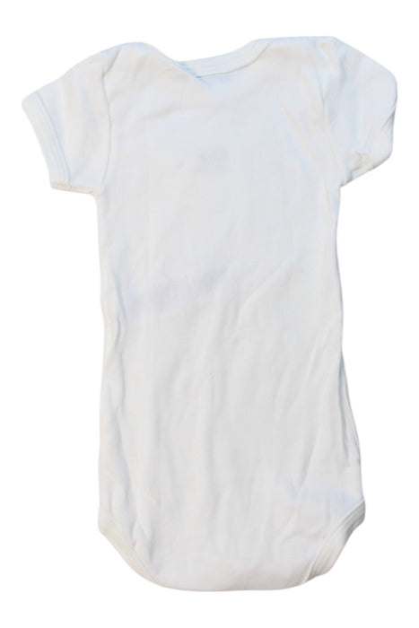 A White Short Sleeve Bodysuits from Petit Bateau in size 3-6M for boy. (Back View)