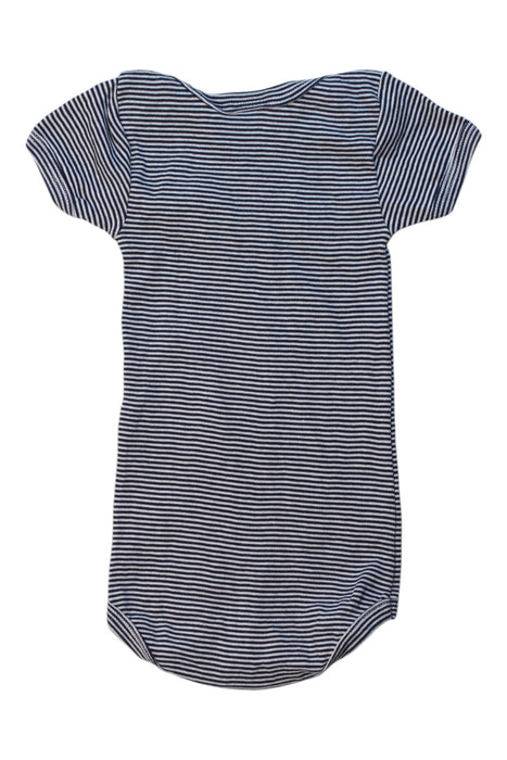 A Navy Short Sleeve Bodysuits from Petit Bateau in size 3-6M for boy. (Back View)