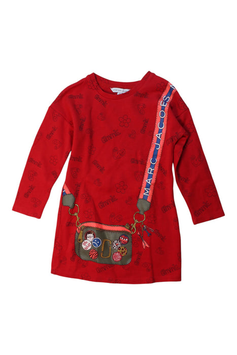 A Red Long Sleeve Dresses from Little Marc Jacobs in size 3T for girl. (Front View)