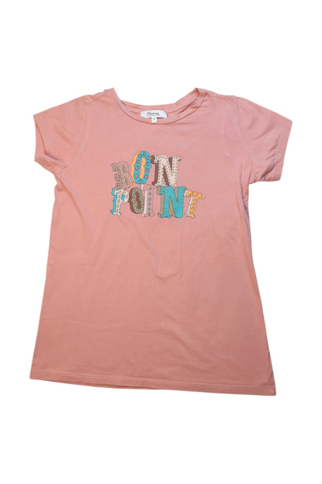 A Pink Short Sleeve T Shirts from Bonpoint in size 12Y for girl. (Front View)