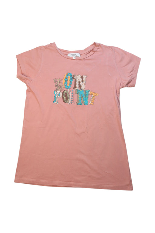 A Pink Short Sleeve T Shirts from Bonpoint in size 12Y for girl. (Front View)