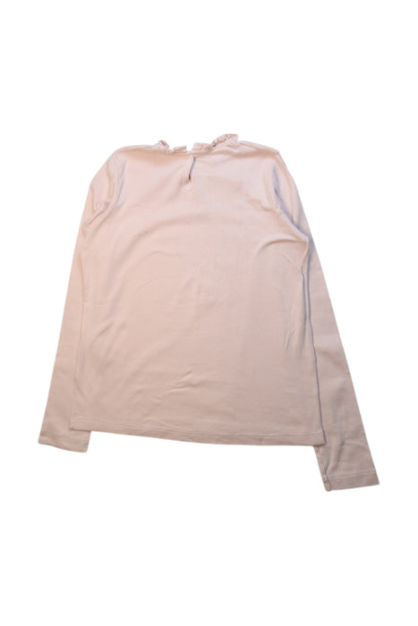 A Beige Long Sleeve Tops from Petit Bateau in size 12Y for girl. (Back View)