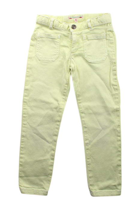 A Yellow Casual Pants from Bonpoint in size 6T for neutral. (Front View)