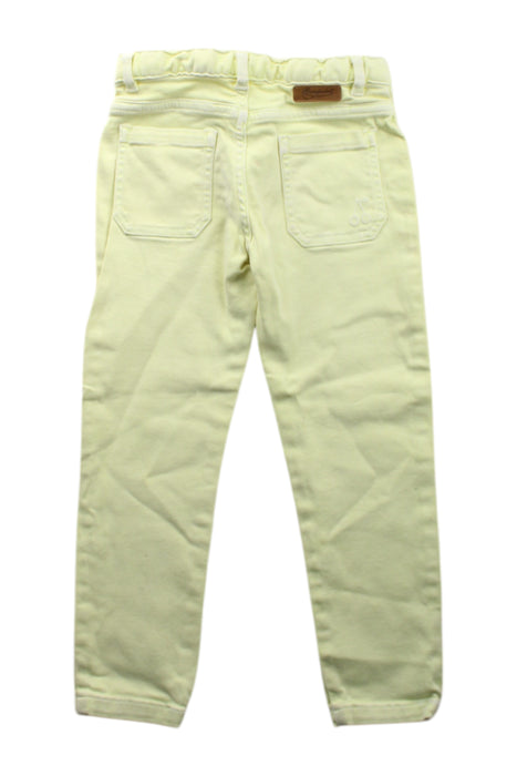 A Yellow Casual Pants from Bonpoint in size 6T for neutral. (Back View)
