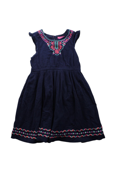A Navy Sleeveless Dresses from Isaac Mizrahi in size 6T for girl. (Front View)