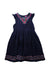 A Navy Sleeveless Dresses from Isaac Mizrahi in size 6T for girl. (Front View)